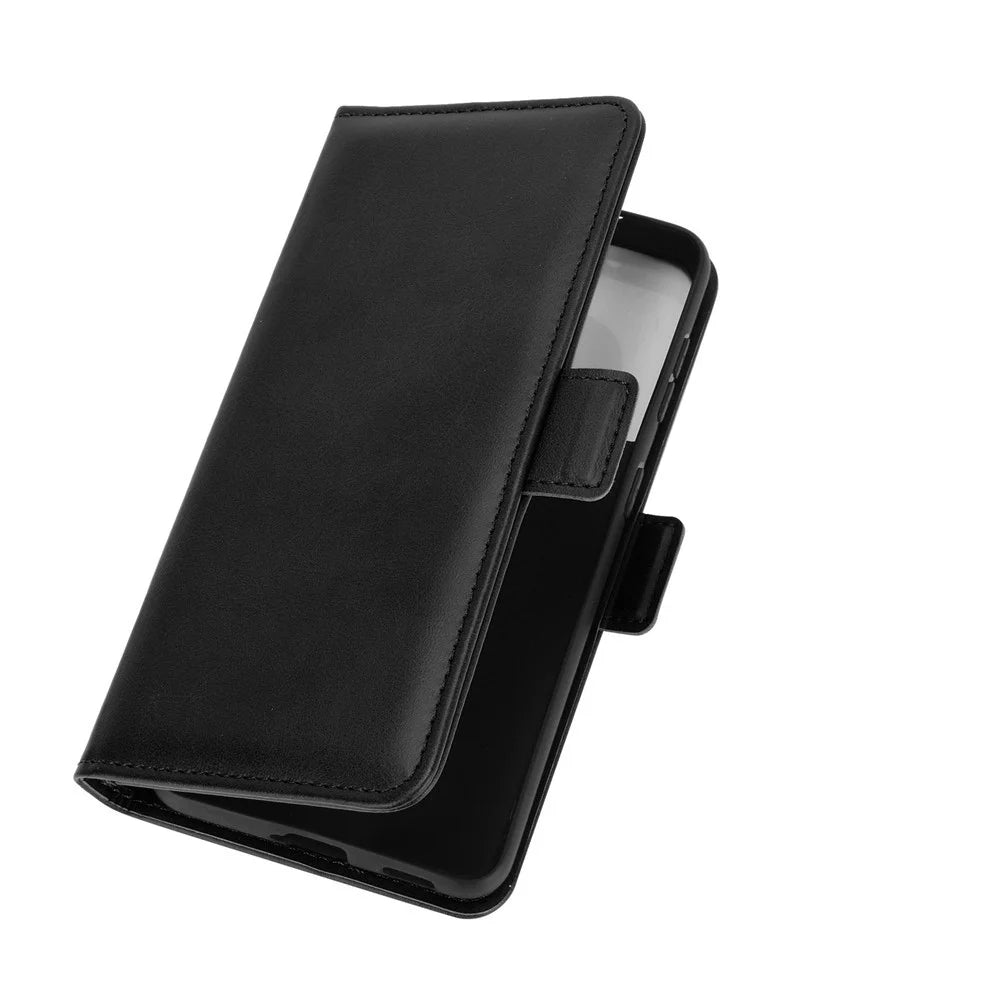 Double Magnetic Clasp Side Absorption Leather Stand Phone Protective Case for Samsung Galaxy S21 5G / S21 4G - Black - 7