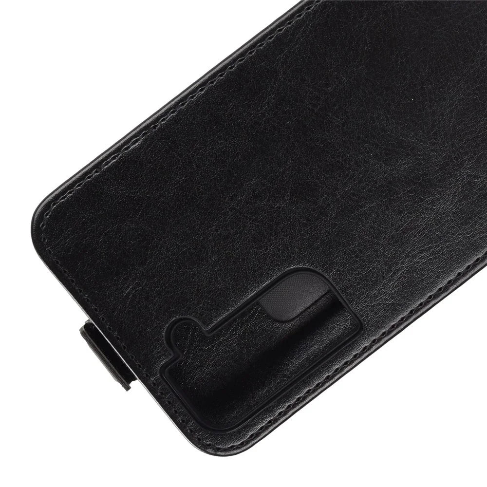 Vertical Flip Crazy Horse Texture Leather Case with Card Slot for Samsung Galaxy S21 5G/S21 4G - Black - 2