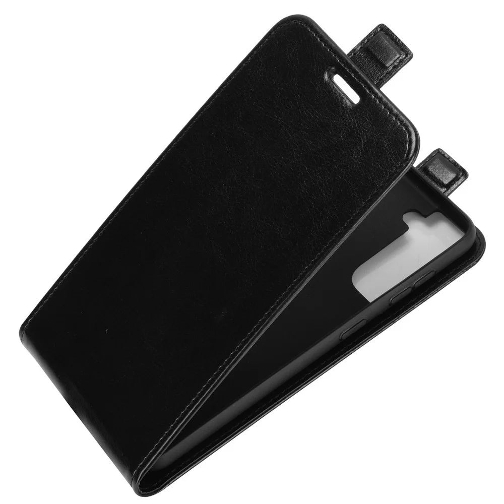 Vertical Flip Crazy Horse Texture Leather Case with Card Slot for Samsung Galaxy S21 5G/S21 4G - Black - 3