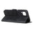 KHAZNEH Vintage Style Leather Case for Samsung Galaxy A12, Stand Feature Wallet Flip Fold Protective Cover - Black - 4