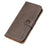 KHAZNEH Retro Style Leather Protector Stand Case for Samsung Galaxy A12 with Magnetic Clasp Closure - Khaki - 5