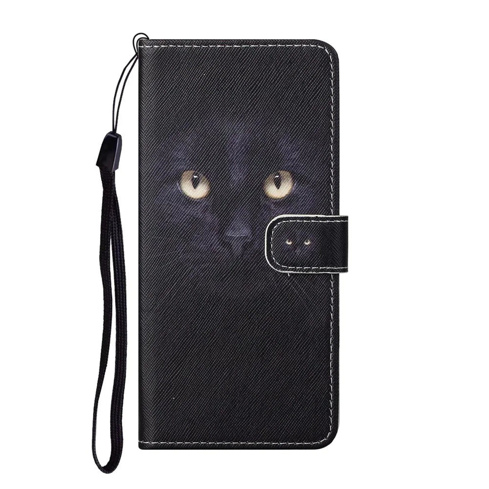 Pattern Printing for Samsung Galaxy S21 5G/S21 4G Cross Texture Leather Wallet Case - Cat Face - 2