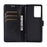 Butterfly Flower Imprinting Leather Case with Wrist Strap for Samsung Galaxy S21 Ultra 5G - Black - 5