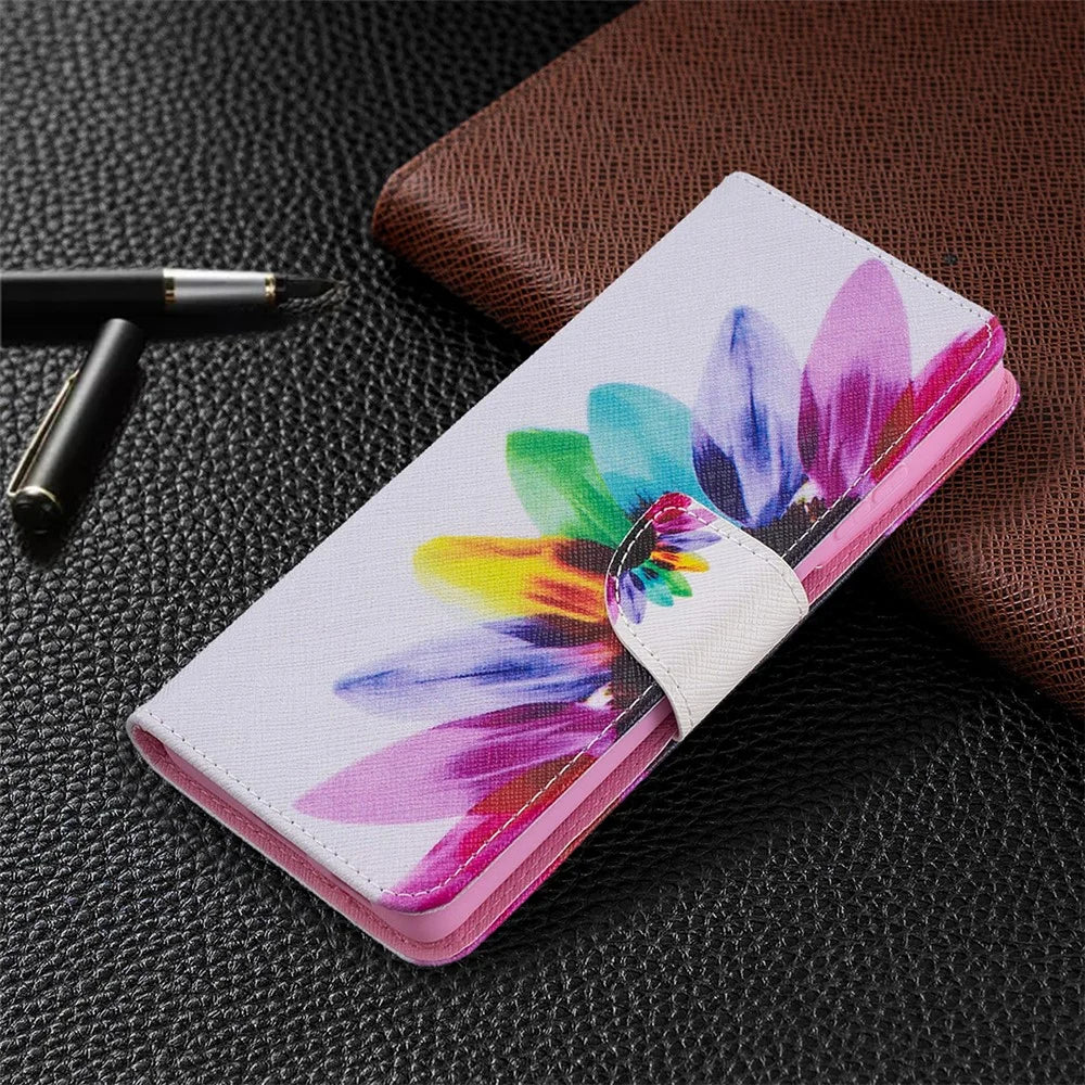Hot Style Pattern Printing Stand Case Cover for Samsung Galaxy S21 Ultra 5G - Flower - 7