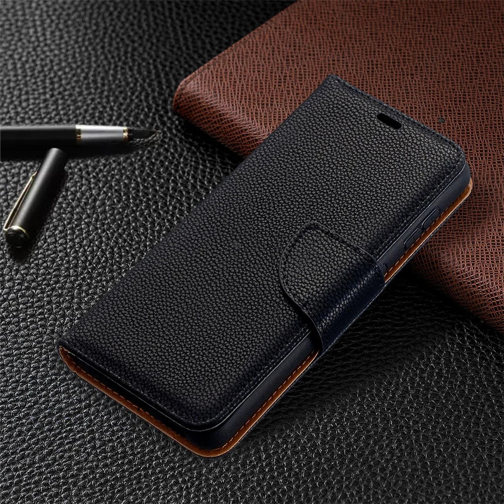 Litchi Surface with Wallet Leather Stand Phone Case for Samsung Galaxy S21 5G/S21 4G - Black - 7