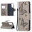Imprint Butterflies Pattern Wallet Stand Leather Phone Cover for Samsung Galaxy S21 4G / 5G - Grey - 1