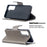 Imprint Butterflies Pattern Wallet Stand Leather Phone Cover for Samsung Galaxy S21 4G / 5G - Grey - 5