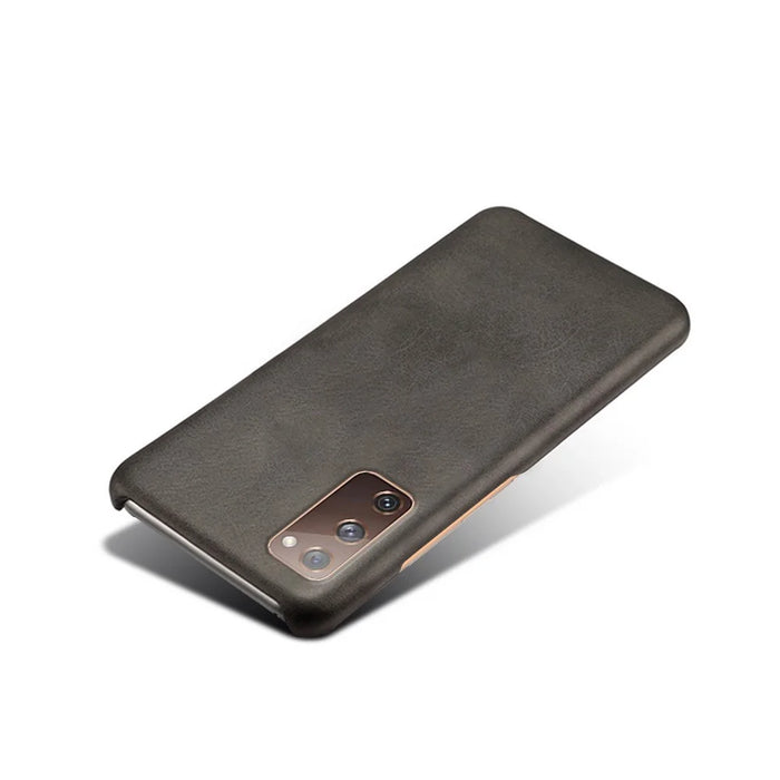 PU Leather Coated PC Case for Samsung Galaxy S20 FE 4G/5G/S20 Lite/S20 FE 2022 Protector Cover - Black - 4