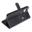 Pattern Printing Cross Texture Leather Wallet Phone Stand Protective Case for Samsung Galaxy A12 - Black Cat - 4