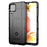 Rugged Shield Square Grid Texture TPU Phone Cover for Samsung Galaxy A12 - Black - 1
