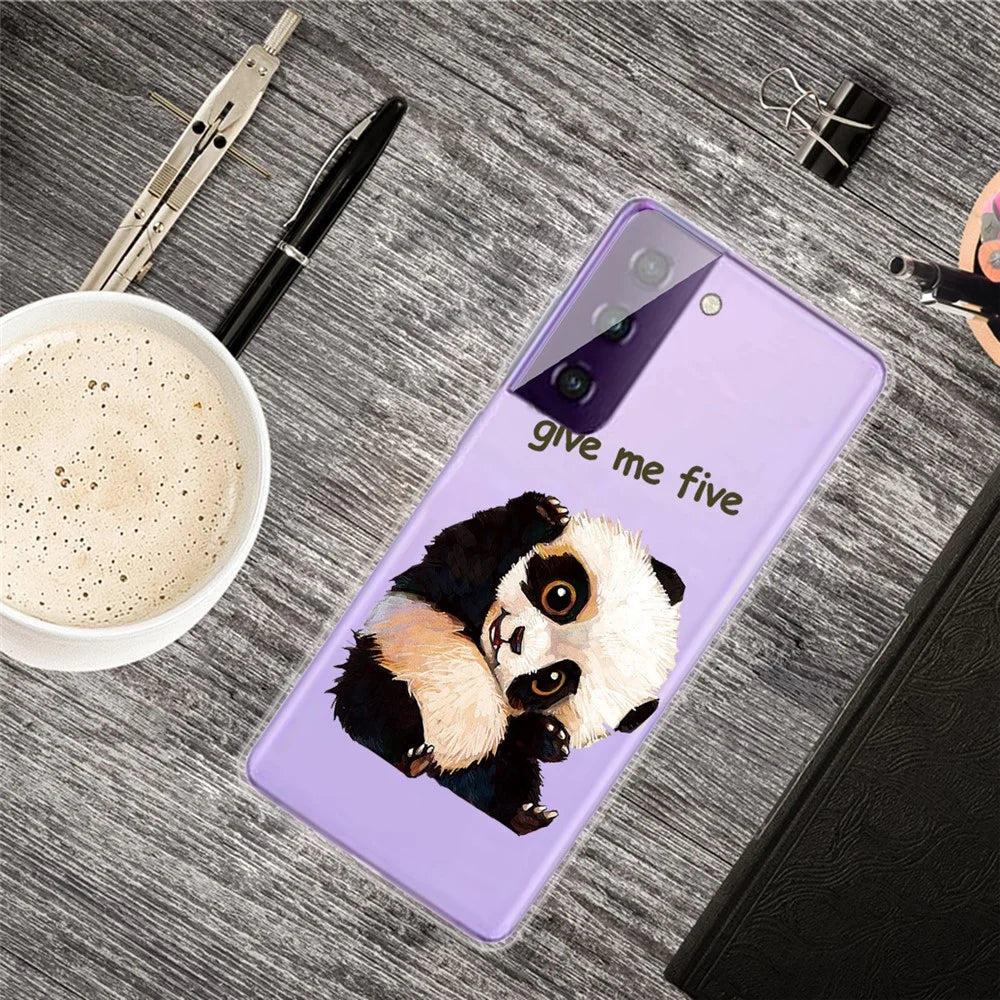 Patterned Flexible TPU Shell for Samsung Galaxy S21 4G/5G Phone Protective Cover - Give Me Five - 2