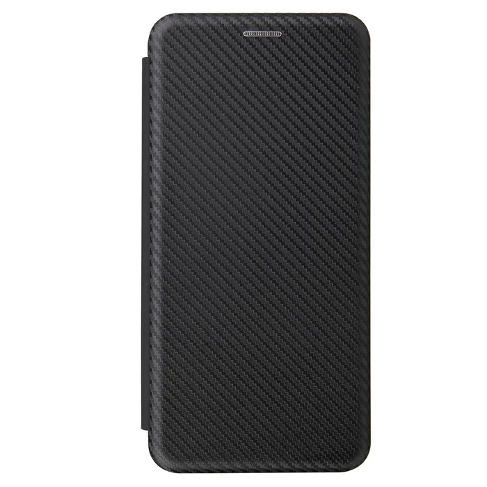 Anti-scratch Carbon Fiber Texture Auto-absorbed Leather Case for Samsung Galaxy S21 Ultra 5G Protective Shell - Black - 2