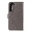 Imprinted Mandala Flower Protector Leather Case for Samsung Galaxy S21+ 5G Stand Flip Cover - Grey - 3