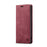 AUTSPACE A01 Series RFID Blocking Retro Matte Leather Case Wallet for Samsung Galaxy A41 (Global Version) - Red - 3