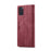 AUTSPACE A01 Series RFID Blocking Retro Matte Leather Case Wallet for Samsung Galaxy A41 (Global Version) - Red - 4