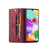 AUTSPACE A01 Series RFID Blocking Retro Matte Leather Case Wallet for Samsung Galaxy A41 (Global Version) - Red - 5