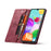 AUTSPACE A01 Series RFID Blocking Retro Matte Leather Case Wallet for Samsung Galaxy A41 (Global Version) - Red - 6