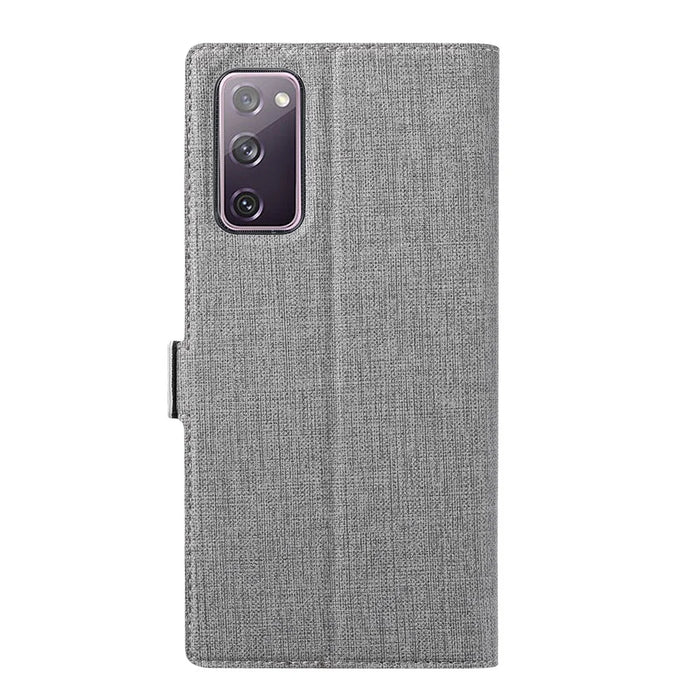 VILI K Series for Samsung Galaxy S20 FE 4G/5G/S20 Lite/S20 FE 2022 Wallet Stand Leather Cover - Grey - 2