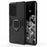 PC TPU Hybrid Case for Samsung Galaxy S21 Ultra 5G Cool Guard Ring Holder Kickstand Shell - Black - 2