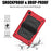 PC + TPU Hybrid Tablet Case Kickstand with Strap for Samsung Galaxy Tab A7 10.4 (2022) / (2020) - Red / Black - 2