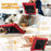 PC + TPU Hybrid Tablet Case Kickstand with Strap for Samsung Galaxy Tab A7 10.4 (2022) / (2020) - Red / Black - 4