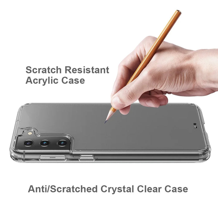 Acrylic + TPU Hybrid Anti-scratch Transparent Crystal Clear Case for Samsung Galaxy S21+ 5G - 2