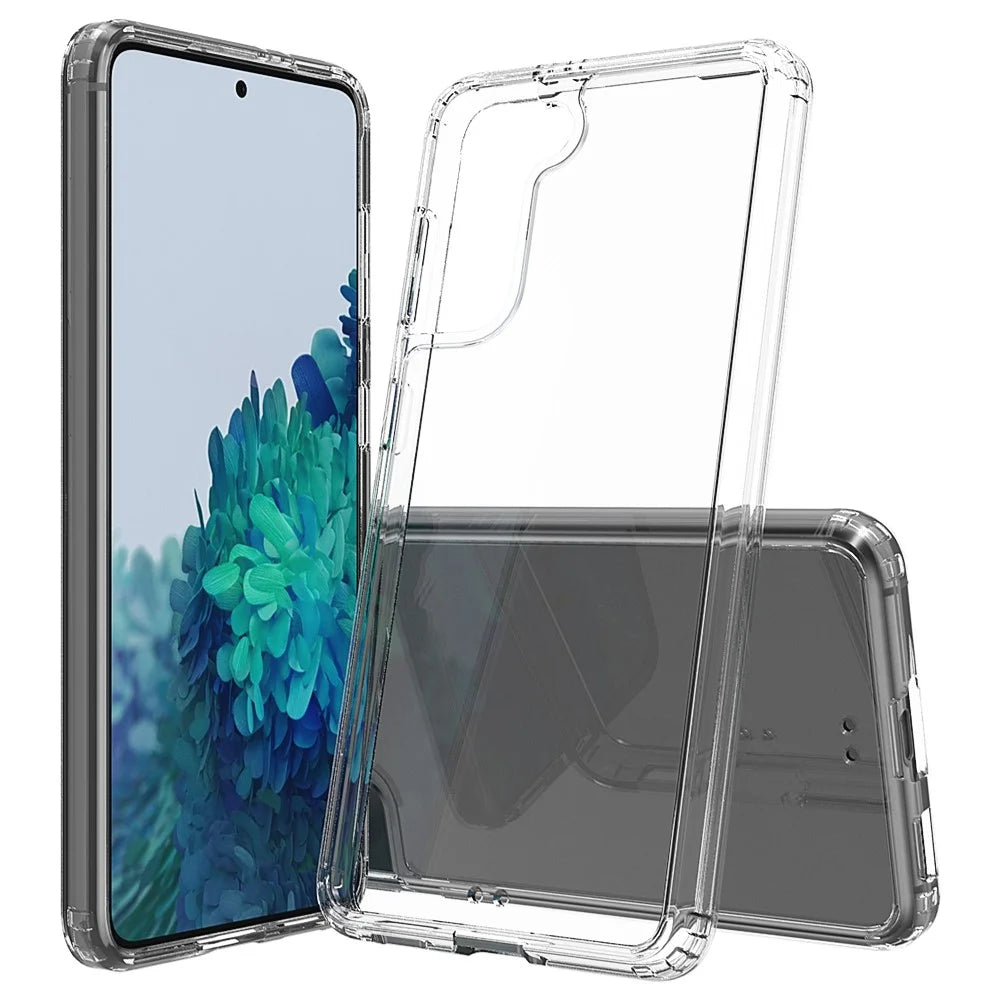 Crystal Clear Anti-scratch Transparent Acrylic + TPU Hybrid Case for Samsung Galaxy S21 4G/5G - 1
