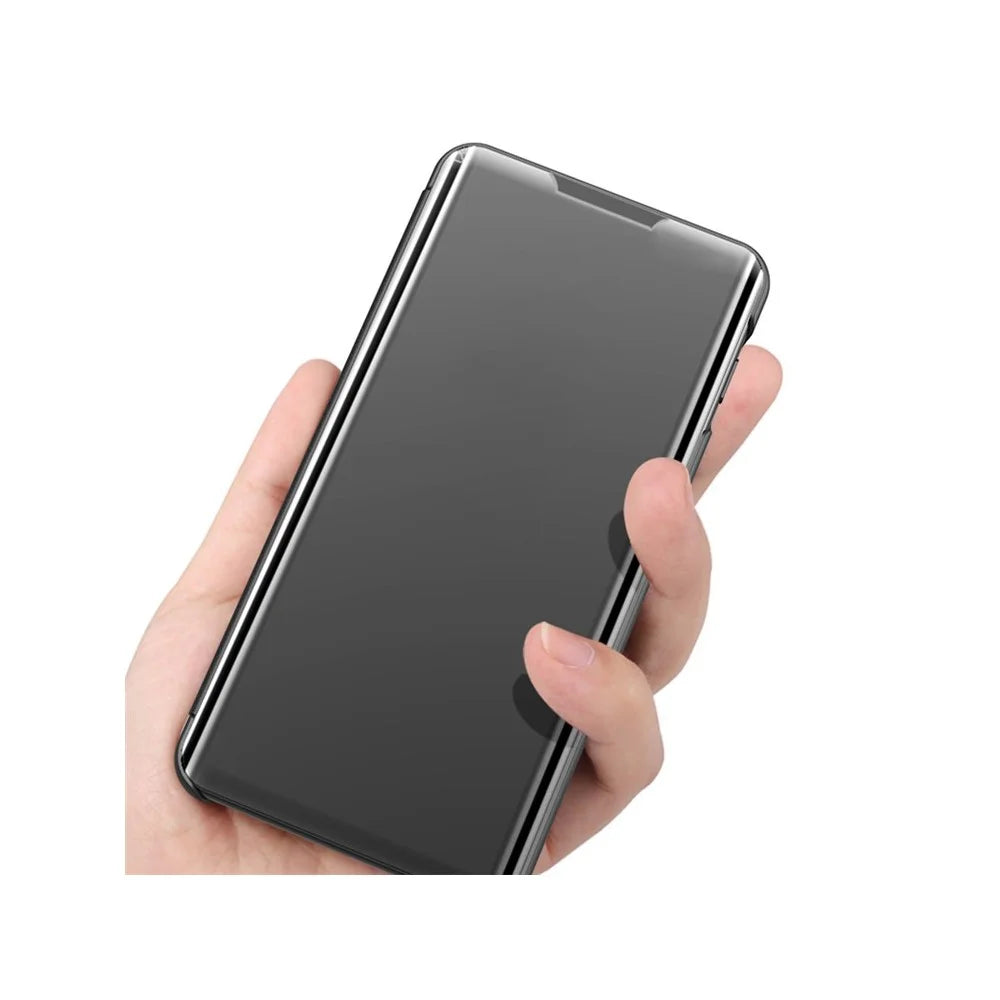 For Samsung Galaxy A12 Flip Leather Cover with Stand Full Body Protective Phone Case - Black - 3