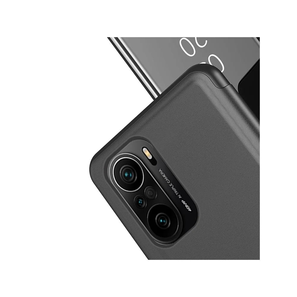 For Samsung Galaxy A12 Flip Leather Cover with Stand Full Body Protective Phone Case - Black - 4