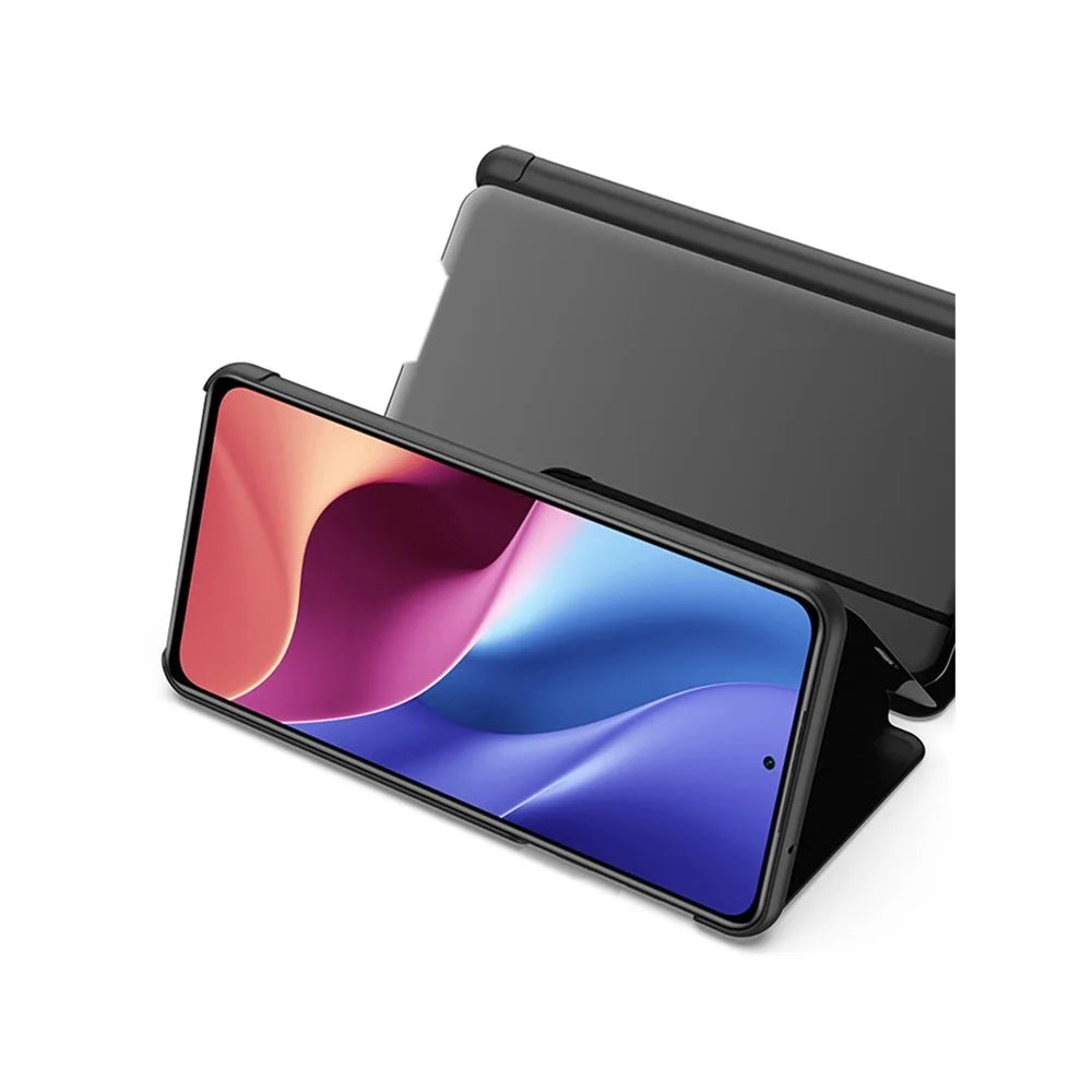 For Samsung Galaxy A12 Flip Leather Cover with Stand Full Body Protective Phone Case - Black - 5