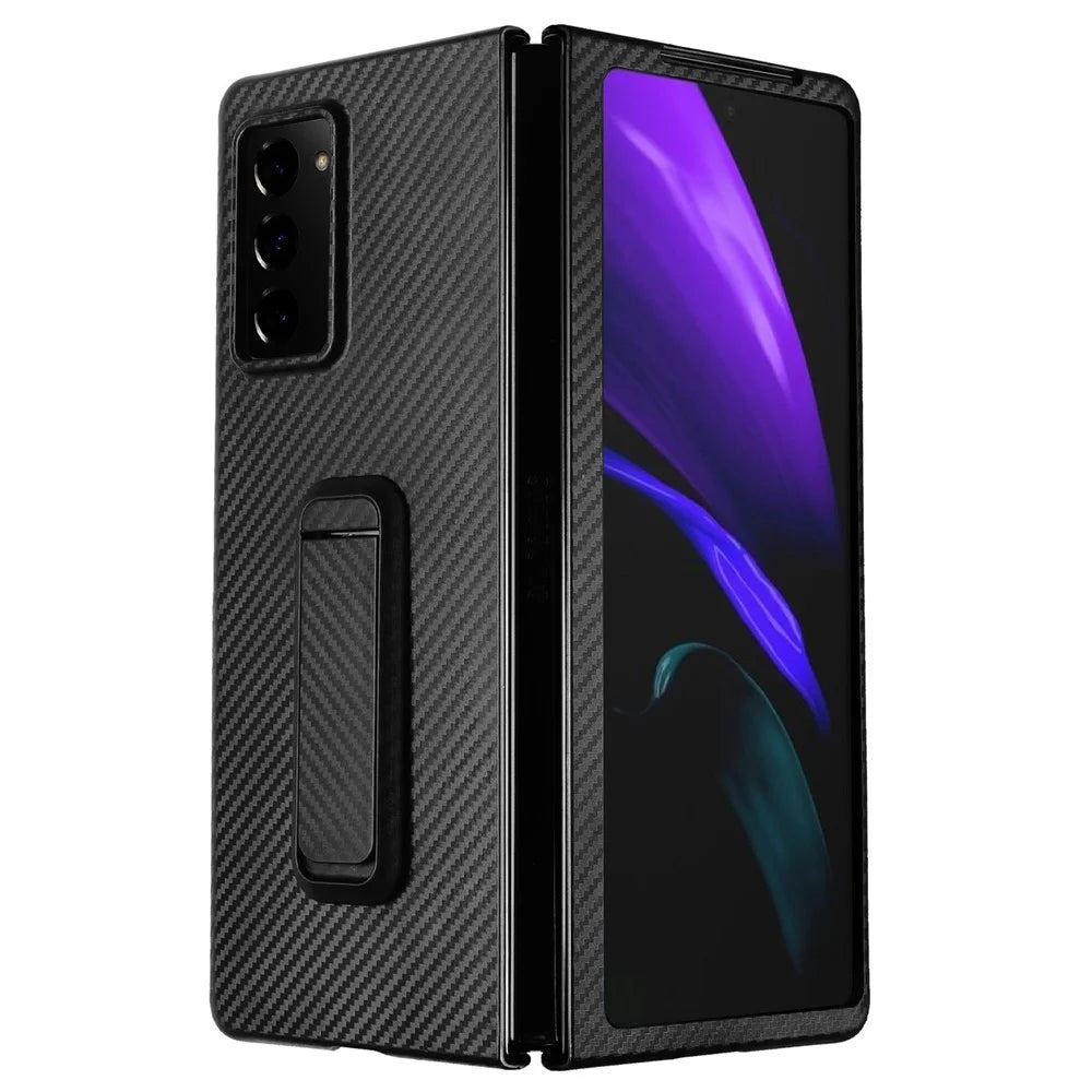 Kickstand Design Hard PC Phone Case for Samsung Galaxy Z Fold2 5G - Black - 1