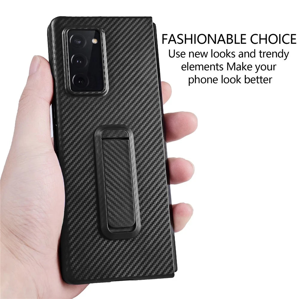 Kickstand Design Hard PC Phone Case for Samsung Galaxy Z Fold2 5G - Black - 6