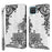 Supporting Stand Anti-scratch Shockproof Leather Case Pattern Printing Cover with Lanyard for Samsung Galaxy A12 - Lace Flower - 1