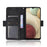 For Samsung Galaxy M12 / A12 Multiple Card Slots Protective Cover Stand Leather Case - Black - 5