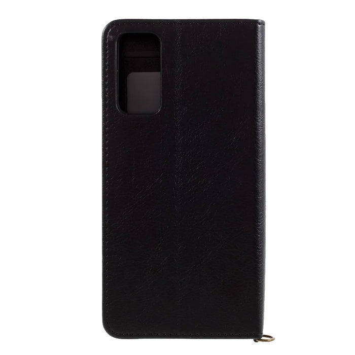 CMAI2 for Samsung Galaxy S20 FE 4G/5G/S20 Lite/S20 FE 2022 Auto-absorbed Folio PU Leather Cover with Card Slots - Black - 3