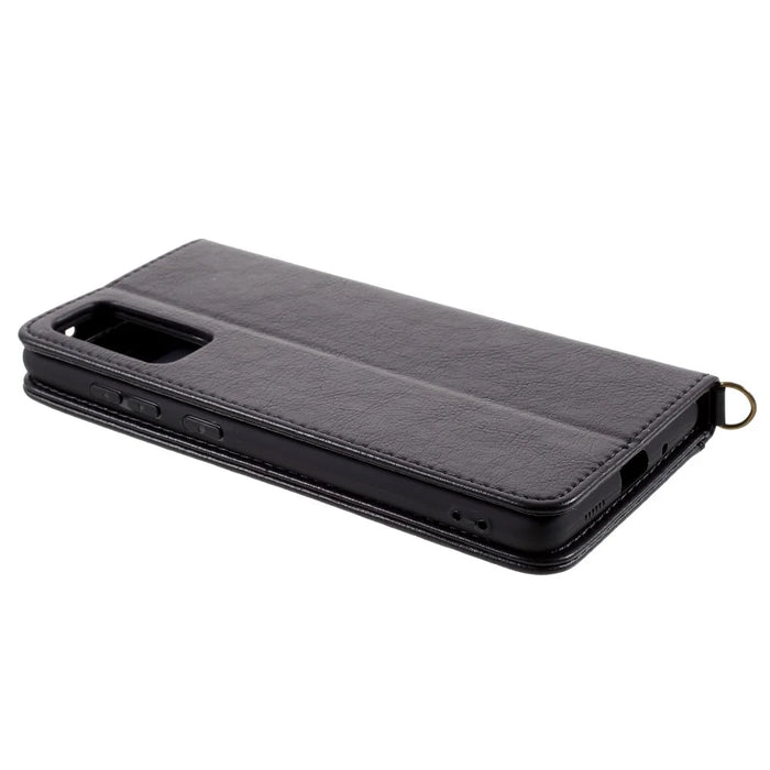 CMAI2 for Samsung Galaxy S20 FE 4G/5G/S20 Lite/S20 FE 2022 Auto-absorbed Folio PU Leather Cover with Card Slots - Black - 6