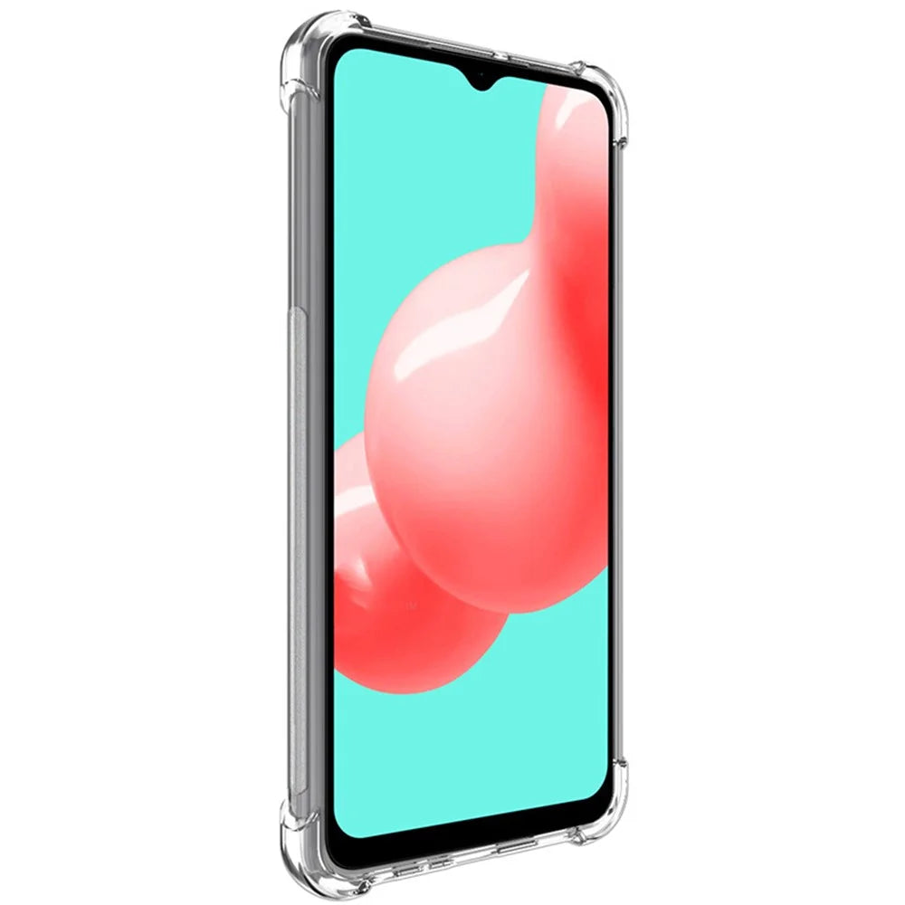 IMAK Shockproof Airbag TPU Shell + Anti-Scratch Screen Protector Film for Samsung Galaxy A32 5G / M32 5G - Transparent - 5