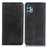 For Samsung Galaxy A32 5G / M32 5G Auto-absorbed Wallet Stand Split Leather Phone Case Cell Phone Cover - Black - 1