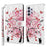 Stand Leather Case for Samsung Galaxy A32 5G / M32 5G Pattern Printing Cover with Lanyard - Cat and Tree - 1
