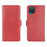 Double Clasp Flip Magnet Leather Cover for Samsung Galaxy A12 Wallet Stand Design Phone Cover - Red - 2