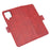 Double Clasp Flip Magnet Leather Cover for Samsung Galaxy A12 Wallet Stand Design Phone Cover - Red - 6