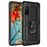Hybrid PC + TPU Anti-drop Phone Shell with Ring Kickstand for Samsung Galaxy S21 4G/5G - Black - 1