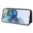 For Samsung Galaxy S21+ Leather Shell Carbon Fiber Auto-absorbed Card Holder Case - Black - 6