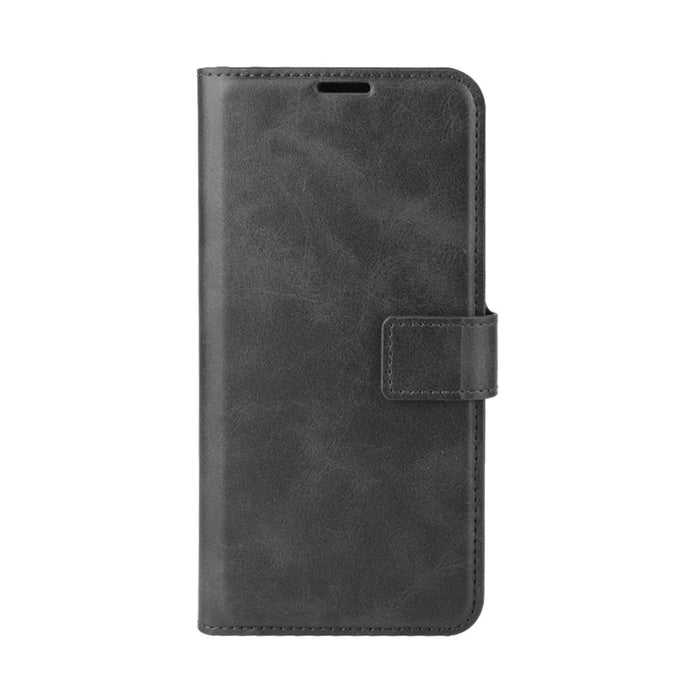 TPU + PU Leather Phone Stand Cover for Samsung Galaxy A12 - Black - 3
