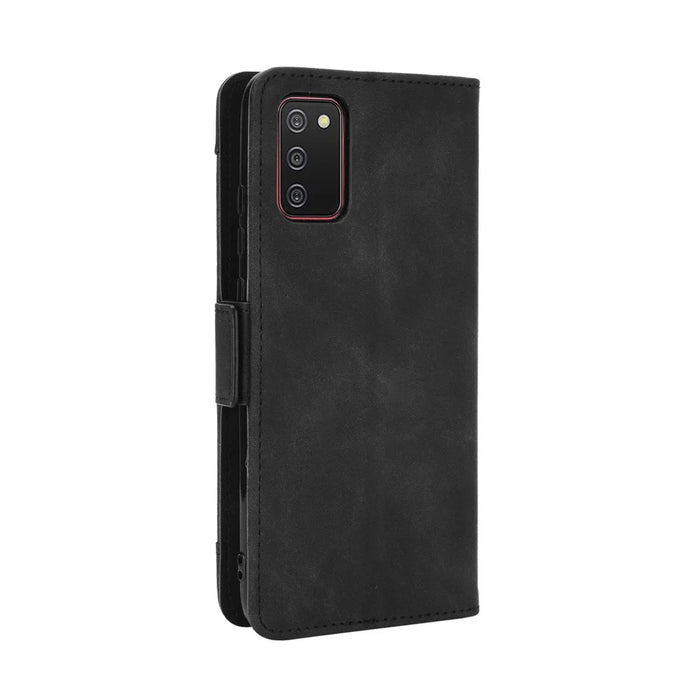 Protective Cover Stand Leather Case with Multiple Card Slots for Samsung Galaxy A02s (166.5mm) - Black - 6