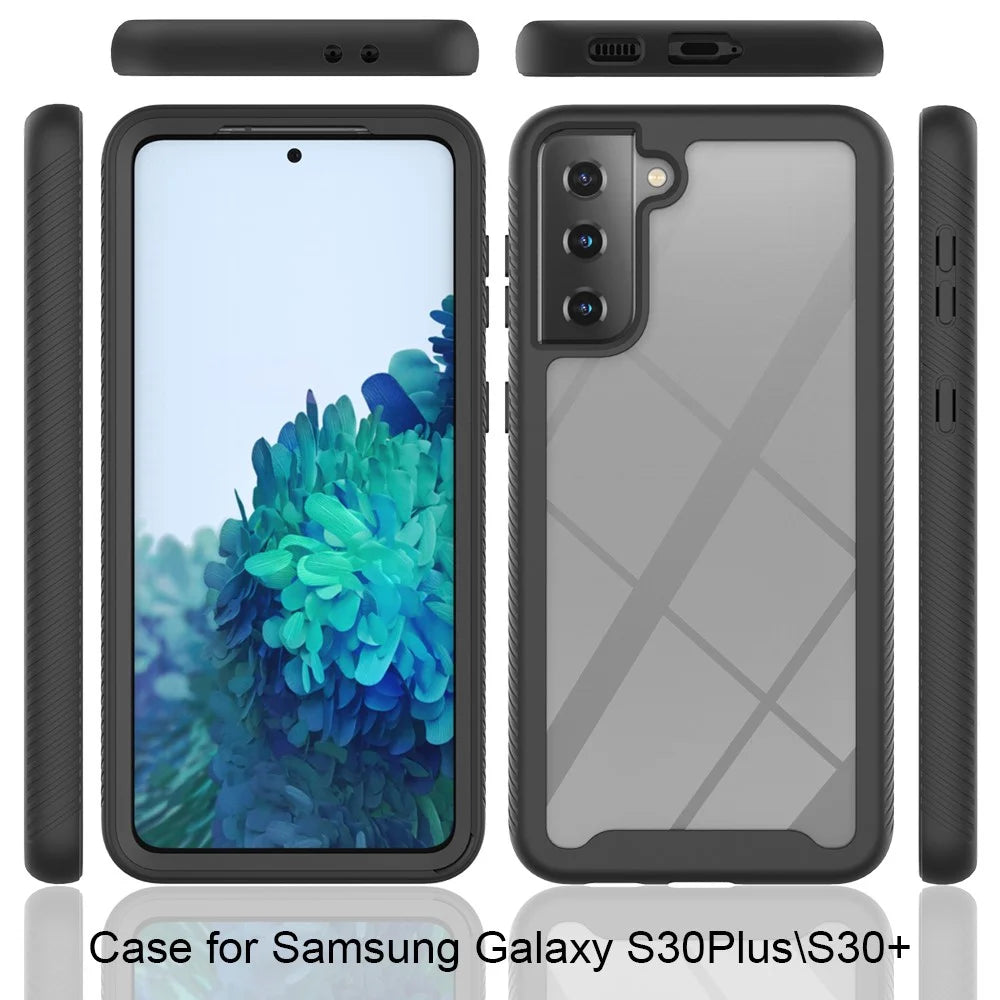 PC + TPU Hybrid Protector for Samsung Galaxy S21+ Shockproof Cover - Black - 2