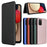 Carbon Fiber Texture Leather Case Auto-absorbed Stand Cover for Samsung Galaxy A02s (166.5mm) - Black - 4