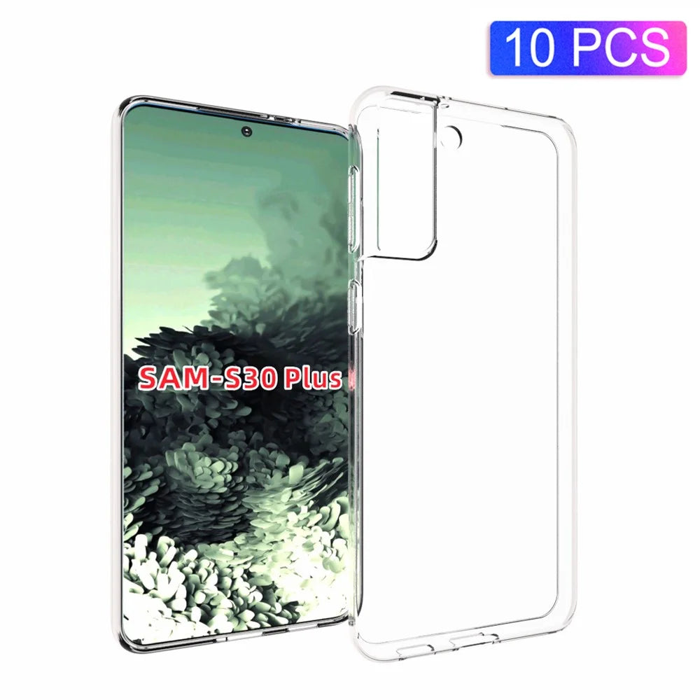 10Pcs/Pack Protective Case Watermark Resistant Flexible TPU Cover for Samsung Galaxy S21+ 5G - 1