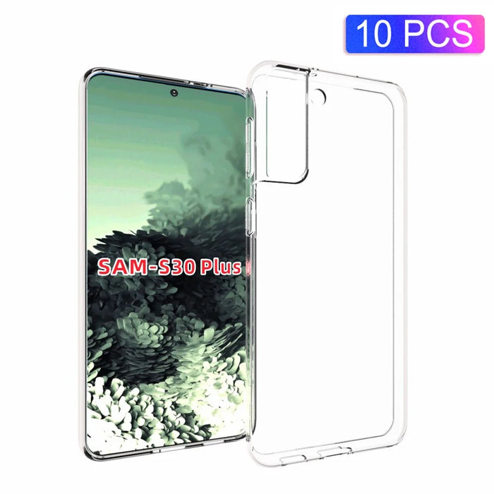10Pcs/Pack Protective Case Watermark Resistant Flexible TPU Cover for Samsung Galaxy S21+ 5G - 1