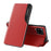 Case View Window PU Leather Stand Cover for Samsung Galaxy A12 - Red - 1